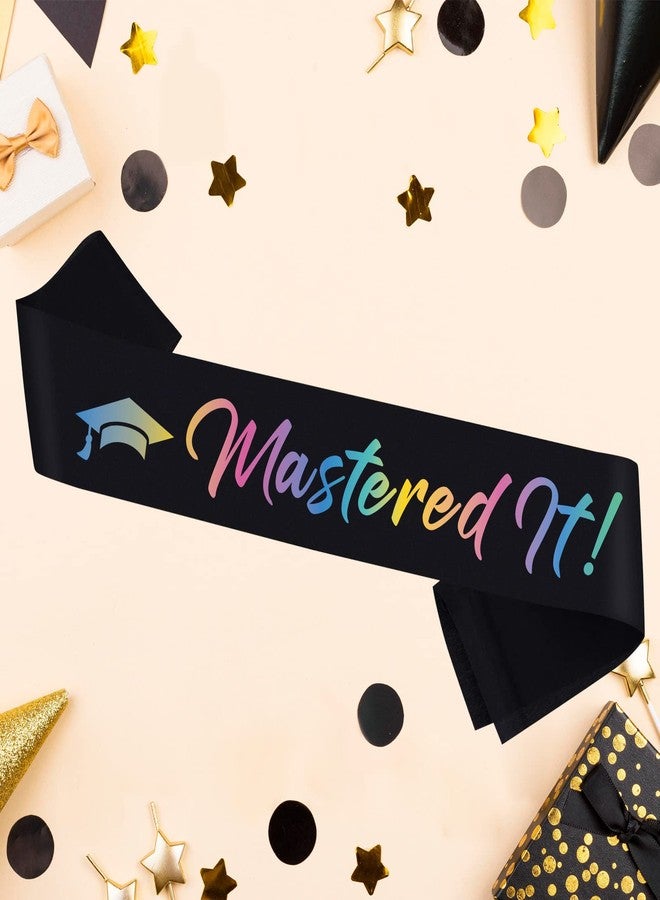 PYQWA Mastered it Sash, Colored Class of 2025 Happy Graduation Satin Sash - Congrats Grad Congratulations Grad 2025 Party Decorations - Image 3
